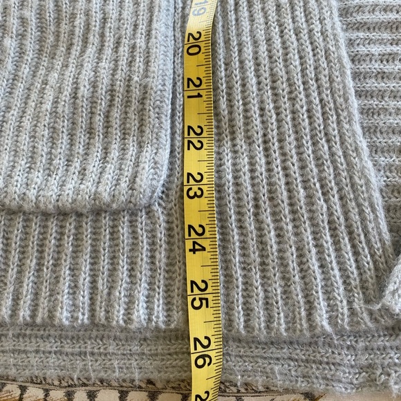 Anthropologie Wooden Ships Silver Grey Open Front Cardigan Sweater with Pockets - Picture 13 of 14
